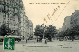 Paris * 15ème * Le Boulevard De Vaugirard , Pris Du Boulevard Pasteur - Distrito: 15