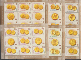 ROMANIA 2006  GOLD COINS  CAROL II King Of Romania  6 Sheetlets With 7 Stamps +2 Labels MNH** ( Rare) - Volledige & Onvolledige Vellen