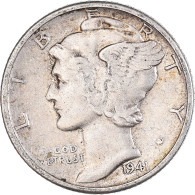 Monnaie, États-Unis, Dime, 1941 - 1916-1945: Mercury (Mercure)