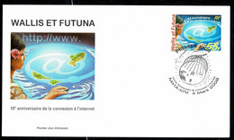 WALLIS & FUTUNA 2008 Anniversaire Connexion INTERNET  Enveloppe FDC 1er Jour MATA-UTU 3 MARS 2008 - Other & Unclassified