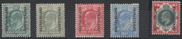 514 Bechuanaland Protettorato  1904-12 - Effige Di Eduardo VII N. 22/26. MH - 1885-1964 Bechuanaland Protectorate