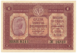1 LIRA CASSA VENETA DEI PRESTITI OCCUPAZIONE AUSTRIACA 02/01/1918 SUP - Occupation Autrichienne De Venezia