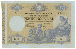 25 LIRE BANCA NAZIONALE NEL REGNO D'ITALIA NUOVO TIPO 22/07/1885 BB/BB+ - Sonstige & Ohne Zuordnung