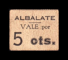 España Billete Local Guerra Civil Albalate Teruel 5 Céntimos 1937 MBC VF - Altri & Non Classificati