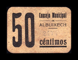 España Billete Local Guerra Civil Albuixech Valencia 50 Céntimos 1936-1937 MBC VF - Altri & Non Classificati