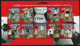 AUSTRIA  2004 Football League Centenary Sheetlet Used..  Michel 2460-69 - Used Stamps