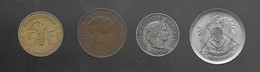 Lot De 4 Monnaies : Egypte / Suisse / Luxembourg / Ouest Afrique (1052) - Lots & Kiloware - Coins