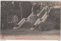 PHNOM PENH ESCALIER MONUMENTAL CONDUISANT A LA PAGODE DU PHNOM TBE - Cambodge