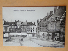 SEZANNE -- Place De La République - Commerces - Fontaine - ANIMEE - Sezanne