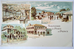 CPA HAÏTI - Souvenir De Port Au Prince - Séminaire St Louis /Bel Air / Grande Pharmacie Internationale - Ed. Künzli - S - Haiti