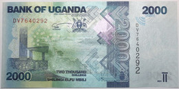 Ouganda - 2000 Shillings - 2021 - PICK 50f - NEUF - Ouganda