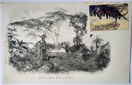 CPA Femme De La Côte D'Ivoire - Seins Nus - 1906 - Vignette Exposition Coloniale Marseille 1906 - TBE - Africa