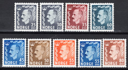 NORWEGEN, 1950 Freimarken König Haakon VII., Postfrisch ** - Unused Stamps