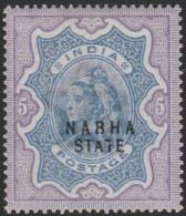 553 Nabha ( India )  1897 - Regina Vittoria 5r. N. 22. MNH - Nabha