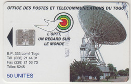 TOGO - Earth Station 50 Reverse 2 , CN: Without CN, 50 U , Used - Togo