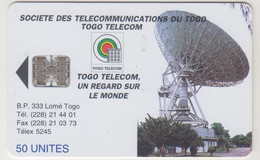 TOGO - Earth Station 50 (Schlumberger Logo) , CN:From 00258338 To 00276745, 50 U , Used - Togo