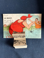 La Baule * Carte à Systèmle Ancienne Complète * Grosse Baigneuse Bain De Mer Maillot De Bain * Fermoir Métal - La Baule-Escoublac