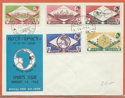 SPORT HOCKEY ETHIOPIE LETTRE FDC DE 1962 - Hockey (sur Gazon)