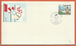 SPORT HOCKEY CANADA LETTRE FDC JEUX OLYMPIQUES DE 1976 - Hockey (Veld)