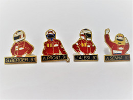 4 PINS Automobile  F1 1991  Pilotes G.BERGER A.PROST J.ALESI A. SENNA    / 33NAT - F1