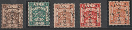 589 Transgiordania  1923 - La Serie 5 Valori Soprastampati N. 54/58.  MH - Asia (Other)