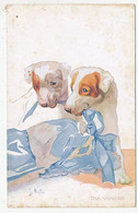 CPA CARTE POSTALE CHIEN HOND DOG ILLUSTRATEUR 1920 - Dogs