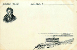 St Malo * Cpa Illustrateur H. VOISIN * Souvenir * écrivain Châteaubriant - Saint Malo