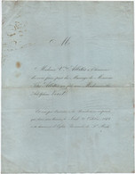 Faire-Part De Mariage Ancien/Madame Veuve Albités/Mariage De Mr Titus ALBITES Avec Melle Adolphine VERET/1842     FPM50 - Boda