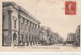 SAUMUR. - Le Théâtre Et La Place De La Bilange. Carte RARE - Saumur