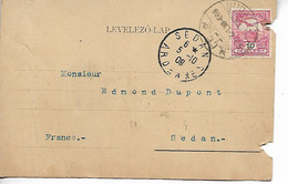 BUDAPEST Hongrie CAD BUDAPEST 55 / 10 Filler Sur Carte Commerciale SCHENKER 1908 - Poststempel (Marcophilie)