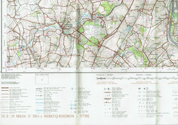 Institut Géographique Militaire Be - "REBECQ-ROGNON-ITTRE" - N° 39/1-2 - Edition: 1973 - Echelle 1/25.000 - Cartes Topographiques