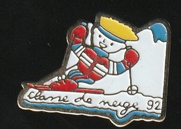 75677-Pin's-classe De Neige.1992.ski. - Sports D'hiver