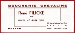 Buvard Boucherie Chevaline René Filiké, à Paris. - B