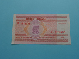 5 Rublei > BELARUS () 2000 ( For Grade See SCANS ) UNC ! - Wit-Rusland