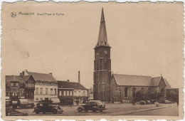 Mouscron - Moeskroen Grand' Place Et 'Eglise - Mouscron - Moeskroen