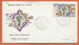 SPORT PARACHUTE PLANEUR CAMEROUN LETTRE FDC DE 1966 - Paracadutismo