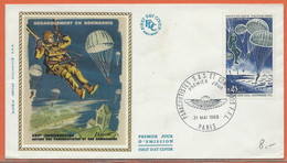 SPORT PARACHUTE PLANEUR FRANCE LETTRE FDC DE 1969 - Paracaidismo