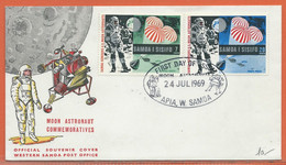 SPORT PARACHUTE PLANEUR SAMOA LETTRE FDC DE 1969 - Paracaidismo