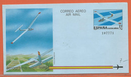 SPORT PARACHUTE PLANEUR ESPAGNE AEROGRAMME DE 1985 - Paracadutismo