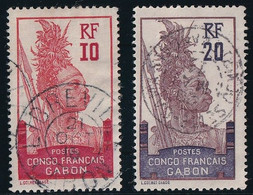 Gabon N°37/38 - Oblitéré - TB - Gebraucht