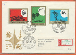 SPORT PARACHUTE PLANEUR HONGRIE LETTRE FDC DE 1974 - Parachutespringen