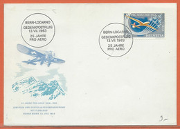 SPORT PARACHUTE PLANEUR SUISSE LETTRE FDC DE 1963 - Parachutisme