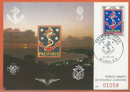 SPORT PARACHUTE PLANEUR NOUVELLE CALEDONIE CARTE MAXIMUM FDC DE 1984 - Fallschirmspringen