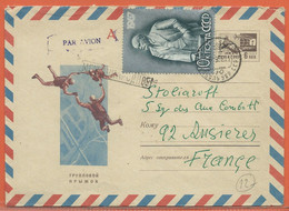 SPORT PARACHUTE PLANEUR RUSSIE ENTIER POSTAL DE 1968 - Fallschirmspringen