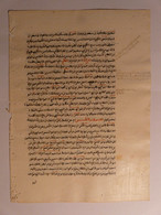 MANUSCRIT EN ARABE EN ROUGE ET NOIR - FEUILLET 2 FEUILLES RECTO VERSO - FIN XIX° DEBUT XX° - CIRCA 1900 - Manuscritos