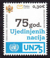 Montenegro 2020 75 Years Anniversary Of The United Nations UN International Organizations UNO MNH - Montenegro