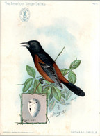 Chromo The American Singer Series Machine à Coudre Sewing Machine Oiseau Bird Uccello Orchard Oriole Année 1898 N°5 TB.E - Andere & Zonder Classificatie