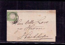 Deutsches Reich Brustschild Briefhülle MiNr 23 - Freiburg Nach Kirchhofen 1872 - Sonstige & Ohne Zuordnung