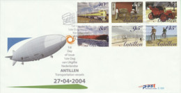 Netherlands Antilles 2004, Transport, Train, Carriage, Car, Boat, Cycling, FDC - Diligences