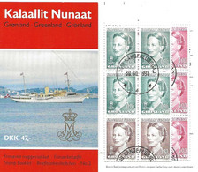 Greenland    19892 Booklet 2 - Queen Margarethe IIprice DKK 47.00  Michel MH 2   Cancelled - Oblitérés